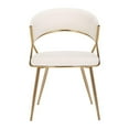 thumbnail image 6 of LumiSource Gold Steel, Cream Velvet Jie Dining Chair - Set of 2, 6 of 10