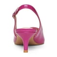 thumbnail image 5 of Zhabtuc Women's Classic Fuchsia Pointed Toe Comfortable Kitten Heel Pumps - Slingback, Adjustable Ankle Strap, Perfect for Work, 5 of 9