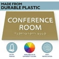 thumbnail image 4 of ADA CENTRAL SIGNS - 6" X4" Conference Room Sign - ADA Compliant Tactile Graphics Grade 2 Braille Text Privacy Sign | Wall Mount Plastic Meeting Signs For Schools, Hospitals, Offices, and Apartments, 4 of 7