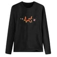 thumbnail image 4 of Blusa de manga larga con cuello redondo suelta informal estampada para mujer Fridja  hj1579, 4 of 5