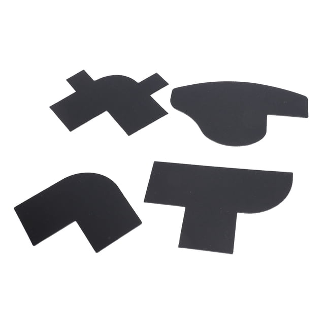 Enhancement Card for Barber, Accurate 4 Pcs Beard Shaping Tool Hairline Fill Straight Curved Lines for Barber Designing