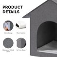 thumbnail image 5 of Cat Bed, POPO Foldable Cat House for In/Outdoor, 17 x 13 x17 inches Cat Tent, Gray, 5 of 7