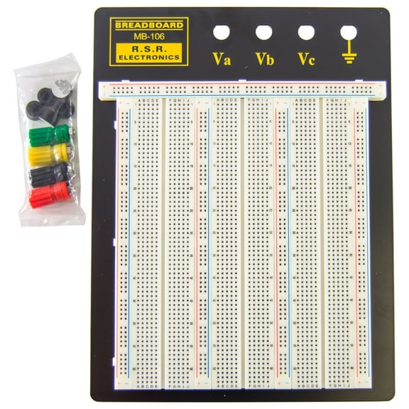 Metal Solderless Breadboard 2390 Tie Points and 4 Binding Posts (9.4" x 7.7")