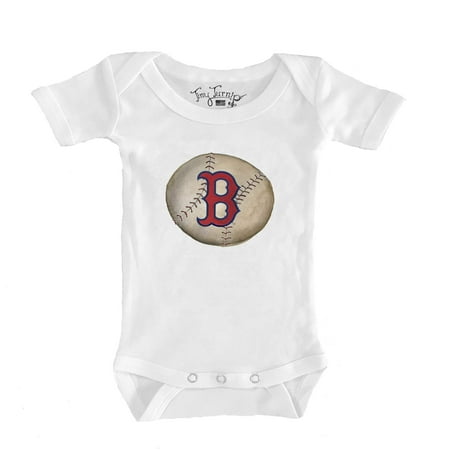 Boston Red Sox Tiny Turnip Infant Stitched Baseball Bodysuit - White
