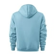 thumbnail image 4 of Hoodies For Men Drawstring Half Zip Long Sleeve Flag Print Pullover Tops Multi Pockets Casual Sports Sweatshirts (XL, Sky Blue), 4 of 4