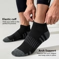 thumbnail image 2 of Loritta 12 Pairs Mens Socks Black Running Ankle Socks Low Cut Cushioned Breathable Athletic Socks Mens Socks Size 10-13, 2 of 6