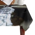 thumbnail image 4 of Flowing Water Zen Stones Table Cloth Waterproof Tablecloths, Modern Country Abstract Art Tablecloth Dining Table Cover for Kitchen Party Tabletop Outdoor, Rectangle Tablecloth 60x84 Inch, 4 of 9