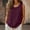 *Watermelon Red, variant on ClodeEU Women's Summer Linen Cotton Crew Neck Sleeveless Tank Top ,Solid Color Pleated Casual Blouse Beige,Women's Plus L