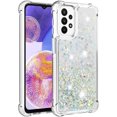 thumbnail image 3 of Compatible with Samsung Galaxy A23 5G Case Glitter Liquid Cute Clear Phone Case Floating Quicksand Shockproof Protective Bumper Silicone TPU Case for Samsung Galaxy A23 5G Love Sliver YB, 3 of 7