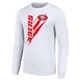 thumbnail image 2 of Men's Starter  White San Francisco 49ers Color Scratch Long Sleeve T-Shirt, 2 of 3