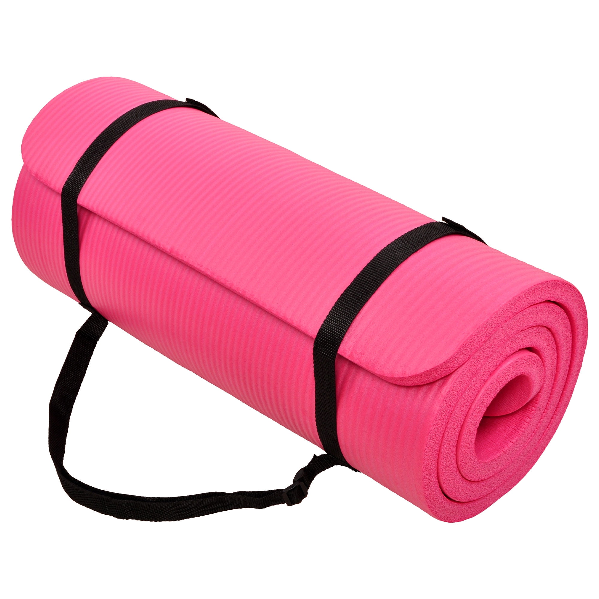 BalanceFrom GoCloud 1-Inch Thick Yoga Mat, Anti-Tear, High Density, with Strap, Green - Walmart.com BalanceFrom GoCloud 1-Inch Thick Yoga Mat, Anti-Tear, High Density, with Strap, Green - Walmart.com