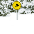 thumbnail image 2 of Christmas Decorations Outdoor Yard Signs Santa Claus Crossing Aluminum Signs with Stakes for Winter Holiday Christmas Outside Yard Pathway Lawn Decor Supplies 9.2x9.2Inch, 2 of 4
