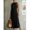 Black, variant on Women Sleeveless Black Halter Neck Maxi Dress Side Split Casual Summer