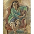 thumbnail image 2 of Jules Pascin 20x24 Gold Ornate Framed and Double Matted Museum Art Print Titled - Simone D'Alal (Young Girl in a Shepherdess) (1924), 2 of 4