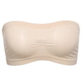 thumbnail image 3 of Sujetador sin costuras fino con forma de pecho para mujer, sin almohadilla para el pecho, antideslizante, sin tirantes, con una palabra, parte superior de tubo que combina con todo, 3 of 5