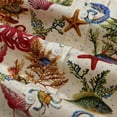 thumbnail image 5 of YIUME Men's Funky Hawaiian Shirt Marine Life Seahorse Octopus Print Button-down Tencel™, 5 of 8