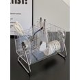 thumbnail image 2 of 1pc Clear Stationery Storage Box, Simple Multi-purpose Desk Holder For Office, School, Student, 2 of 5