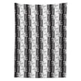 thumbnail image 2 of Black and White Tablecloth, Abstract Plants with Monochrome Garden Condiment Ornament Cooking, Rectangle Satin Table Cover Accent for Dining Room and Kitchen, 60" X 90", Black and White, by Ambesonne, 2 of 2
