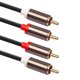 thumbnail image 2 of 2X Cable de Audio Coaxial 2RCa A 2 RCa Cable de Audio Estéreo RCa de 3,5 Jack 1M para Cine en Casa DVD TV Amplificador CD, 2 of 5