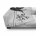 thumbnail image 3 of Black and White Soft Flannel Fleece Throw Blanket, Hummingbird with Hearts Tail and Swirled Feathers Monochrome Animal, Cozy Plush for Indoor and Outdoor Use, 70" x 90", Black and White, by Ambesonne, 3 of 6