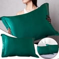 thumbnail image 2 of Clearance! Solid Color Faux Silk Pillowcase Silk No Zipper Envelope Pillow Pillow Cover, 2 of 7