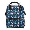 thumbnail image 1 of Easygdp Seahorses And Plants para Bolsa de Bebé de Gran Capacidad con Múltiples Bolsillos, Bolsa de Pañales para Padres, Bolsa de Viaje Organizada y Elegante, 1 of 6