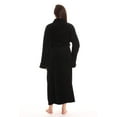 thumbnail image 3 of Just Love Velour Robe Bath Robes for Women Maxi Length (Black, 3X), 3 of 3