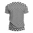 thumbnail image 4 of Bibifish Mens T-Shirt Graphic Optical Illusion Print Crew Neck Short Sleeve Tshirts Unique Art Themed Casual Streetwear Tee, 4 of 4