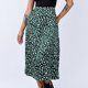 thumbnail image 5 of Falda Larga Casual Falda básica con estampado de leopardo Ranura lateral Traje de fiesta de noche con cremallera para mujer (Retro Green S) Ygjytge para Mujer verde retro T M, 5 of 8