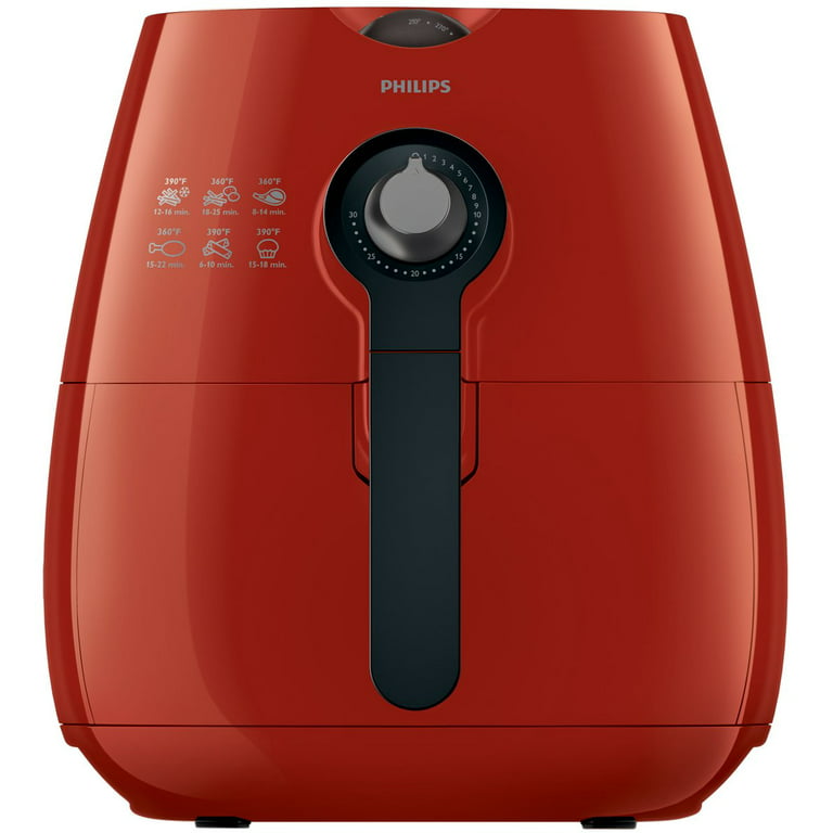 Philips Viva Collection 2.75qt Analog Air Fryer - Red/Grey (HD9220