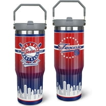 30oz Texas-Themed Tumbler with Handle & Straw - Stainless Steel Vacuum Insulated, Leak-Proof Travel Mug - Great Gift for Men