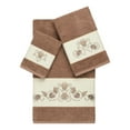 thumbnail image 2 of Authentic Hotel and Spa  Turkish Cotton Shells Embroidered Latte Brown 3-piece Towel Set, 2 of 5