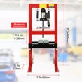 thumbnail image 5 of Yesfashion 12T Hydraulic Press,12 Ton H-Frame Garage Floor Hydraulic Benchtop Press Adjustable Hydraulic Shop Press with Plates, 5 of 7