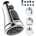 thumbnail image 2 of LAICAIW Kitchen Faucet Spray Head, Kitchen Sink Faucet Pull Down Sprayer Nozzle Replacement Parts, 3 Modes with Aquablade Stream Spray Chrome Head, 2 of 7