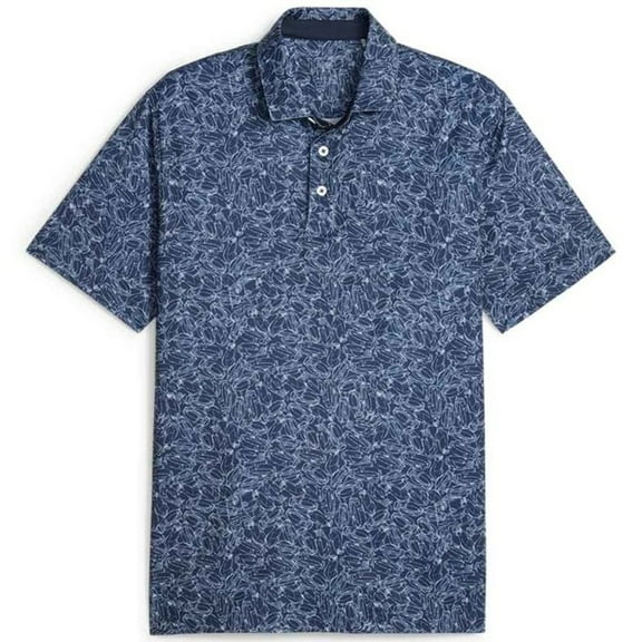 New Puma Boy's Mattr Caddy Polo White Glow/Slate Sky XL