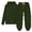 Dark Green, variant on Kids Hoodie Sweatpants 2 Piece Outfit Set, Solid Color Half Turtleneck Hooded Tracksuit for Boys Girls Fall Winter Daily Casual Wear(Dark Green,12-13 Years)