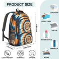 thumbnail image 5 of Orange and Blue Tie Dye Pattern Backpack for School, Cute School Bag with Adjustable Shoulder Straps and Padded Back, 16.9"x12.6"x5.9", 5 of 5