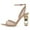 White, variant on FSJ Women Graceful Crystal Heel Sandals Pointed Open Toe Ankle Strap Mesh Chunky High Heel Summer Cute Wedding Bridal Shoes Size 8 Yellow