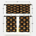 thumbnail image 4 of Halloween Kitchen Curtains Pumpkin Window Curtains Valance and Tier Set 36 Inch, Girls Kids Rod Pocket Short Tier Curtain for Room, Boys Small Cafe Kitchen Decor, 4 of 6