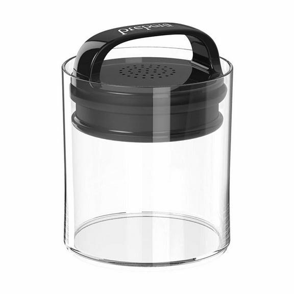 Prepara Evak Fresh Saver Short Airtight Food Storage Containers with Black Handle, BPA Free Pantry Organizer Canisters (Small)