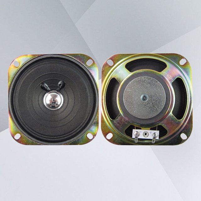 BESTYASH Lot de 2 Haut-Parleurs Audio pour la Maison en Noir avec Forme Carrée et Performance Totale