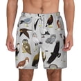 thumbnail image 3 of Uemuo Animal Bird Pattern Mens Swim Trunks Quick Dry Board Shorts with Mesh Lining, Stretch Beach Shorts Quick Dry No-Chafing Board Shorts-Small, 3 of 9