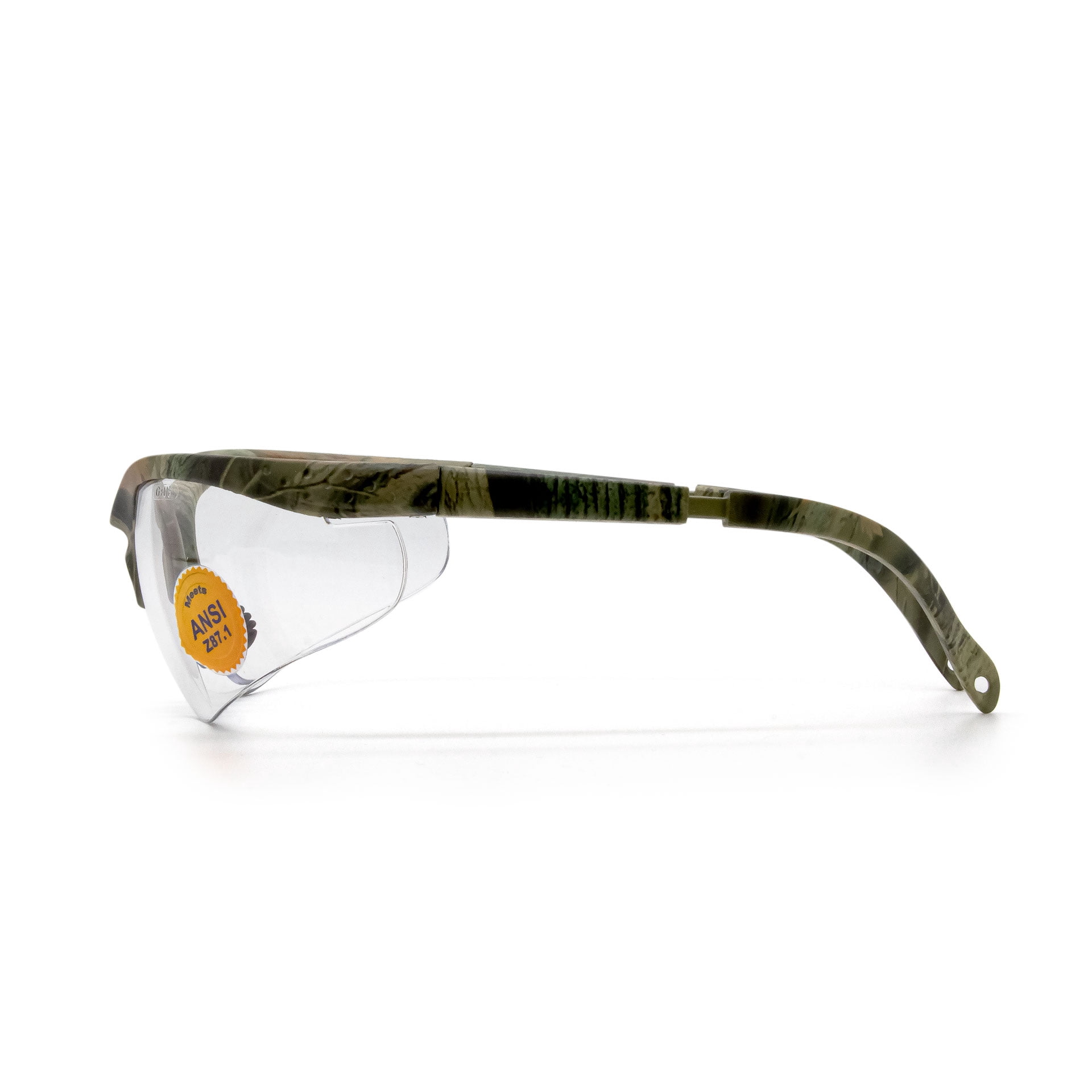 Safety Vu Rimless Safety Glasses, Camo/Clear