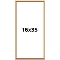 16x35 Frame Beaded Gold Solid Wood Picture Frame | 0.75 Inches Moulding Width | Liscio Oro
