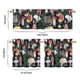 thumbnail image 5 of Cottagecore Fungi Kitchen Curtains Set, Aesthetic Fungi Gothic and Psychedelic Rod Pocket Tier and Valance, Trippy Woodland Mushroom Design, 5 of 5