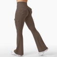 thumbnail image 2 of Dwellite Women Leggings with Pockets Workout Leggings Waist Butt Lifting Gym Yoga Pants Coffee XL, 2 of 4