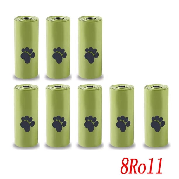 Bolsas biodegradables para caca de perro, dispensador de bolsas de basura para mascotas, bolsas de residuos para gatos, bolsas de basura para caca limpia para el hogar al aire libre, suministros para