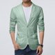 thumbnail image 1 of Blazer ultrafino para hombre, chaquetas de solapa informales, abrigo de protección Uv, Tops ajustados, verde 5XL, 1 of 3