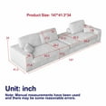 thumbnail image 3 of 114.5" Modular Sectional Sofa with Chaise, L-Shaped Cloud Couch with 26-inch Deep Seat, Oversized 3-Seater Corduroy Couches for Living Room, Green, 3 of 9