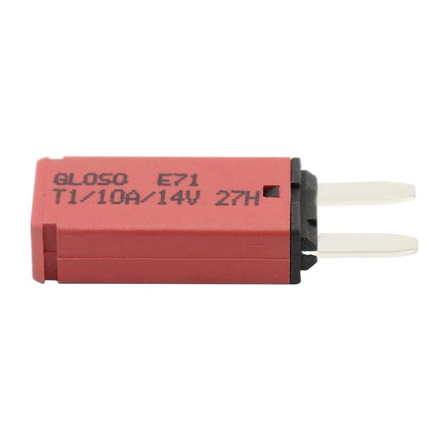 Fusible Hoja Mini Disyuntor DC 14V Disyuntor Reinicio Automático (rojo)